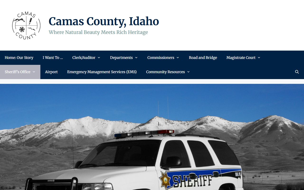 Camas County arrest records sheriff office contact